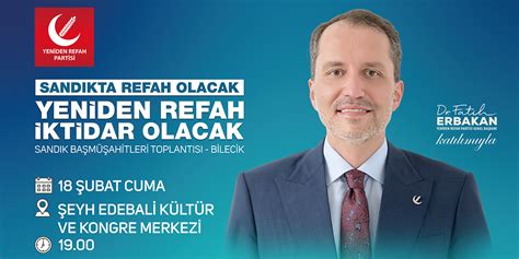 Yeniden Refah Partisi Genel Başkanı Erbakan Bursaya geliyor